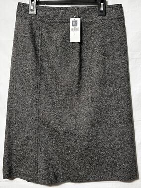 NWT Gap Women's Size 1 Gray Wool Blend Side Zip Lined Pencil Skirt